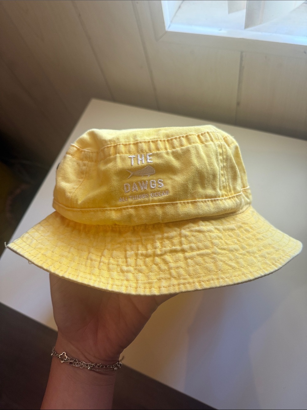DAWGS Yellow Cotton Bucket Hat